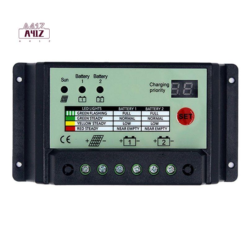 Pwm Charge Controller - A41Z-Dual Battery Solar Charge Controller PWM