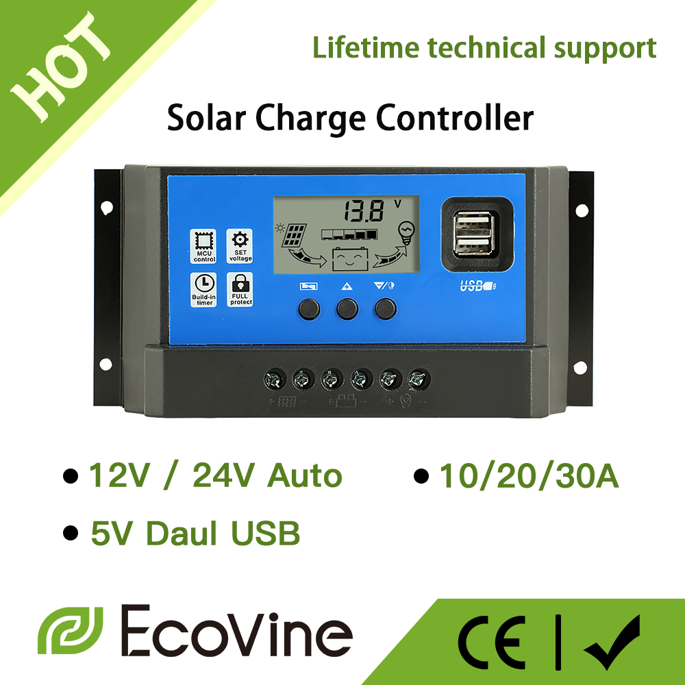 Pwm Charge Controller - Solar Panel Charge Controller 12V 24V