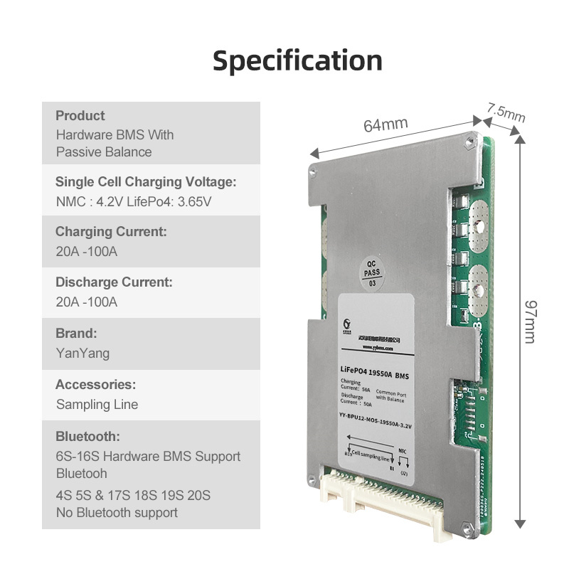 LiFePO4 NMC Li-ion Hardware BM - Lithium Battery 100Ah recension och pris