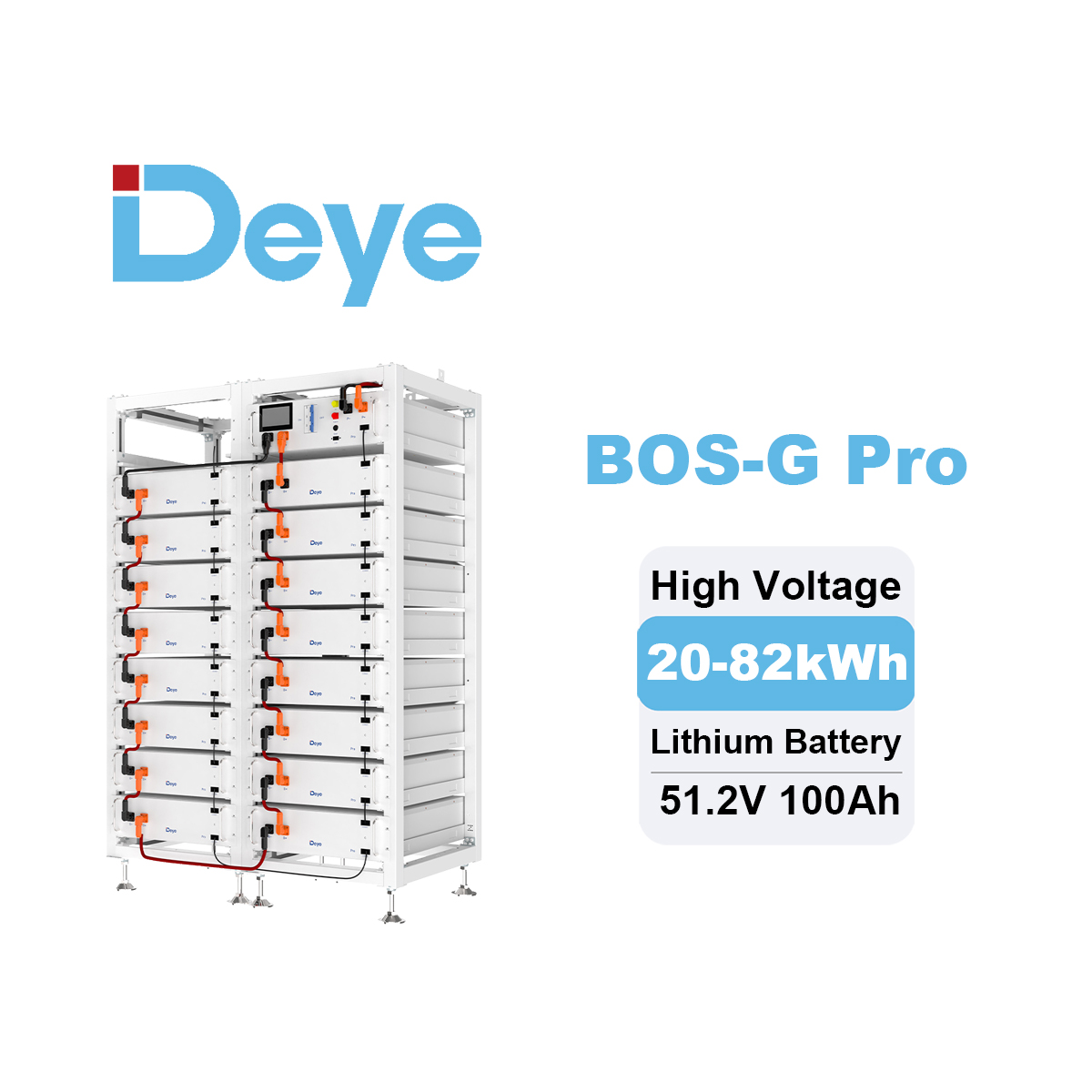 Deye LiFePO4 ESS BOS-G Pro Hig - Lithium Battery 100Ah recension och pris