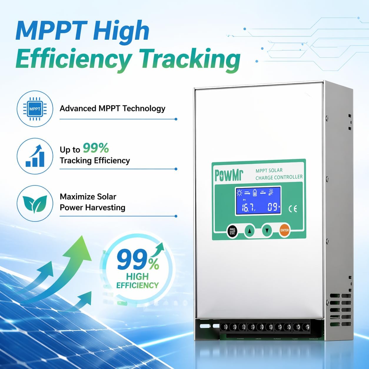 PowMr PowMr 60A 80A 100A Solar - Pwm Charge Controller recension och pris
