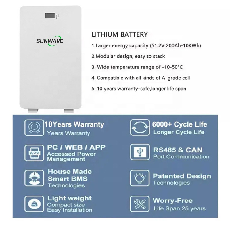 Customized 100Ah 200Ah 10KW 15 - Lithium Battery 100Ah recension och pris
