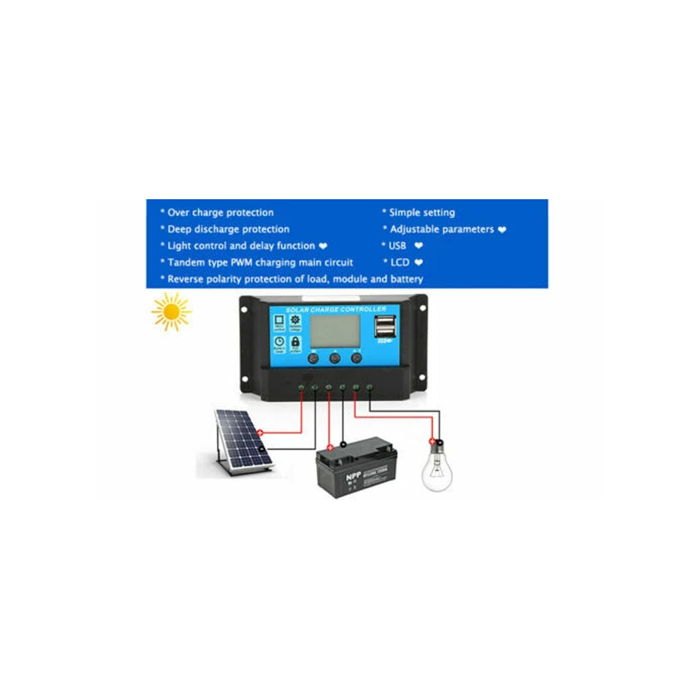 PWM 20A 12/24V Regulator Solar - Pwm Charge Controller recension och pris