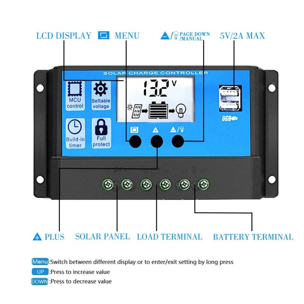 High Efficiency 10A 20A 30A 12 - Pwm Charge Controller recension och pris